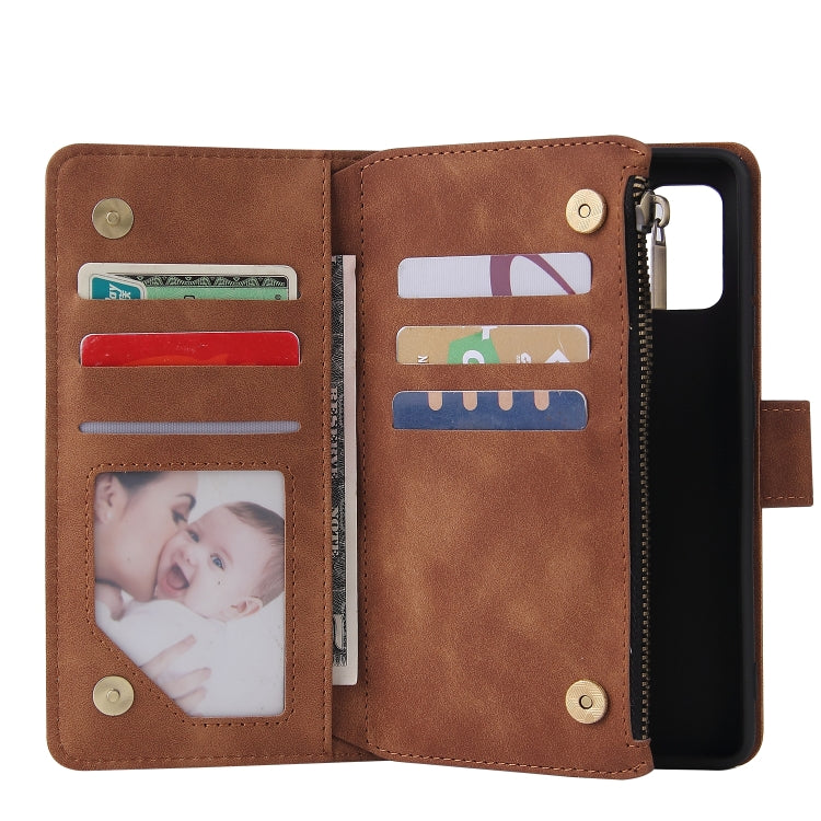 For Galaxy A41 Multifunctional Horizontal Flip Leather Case, with Card Slot & Holder & Zipper Wallet & Photo Frame