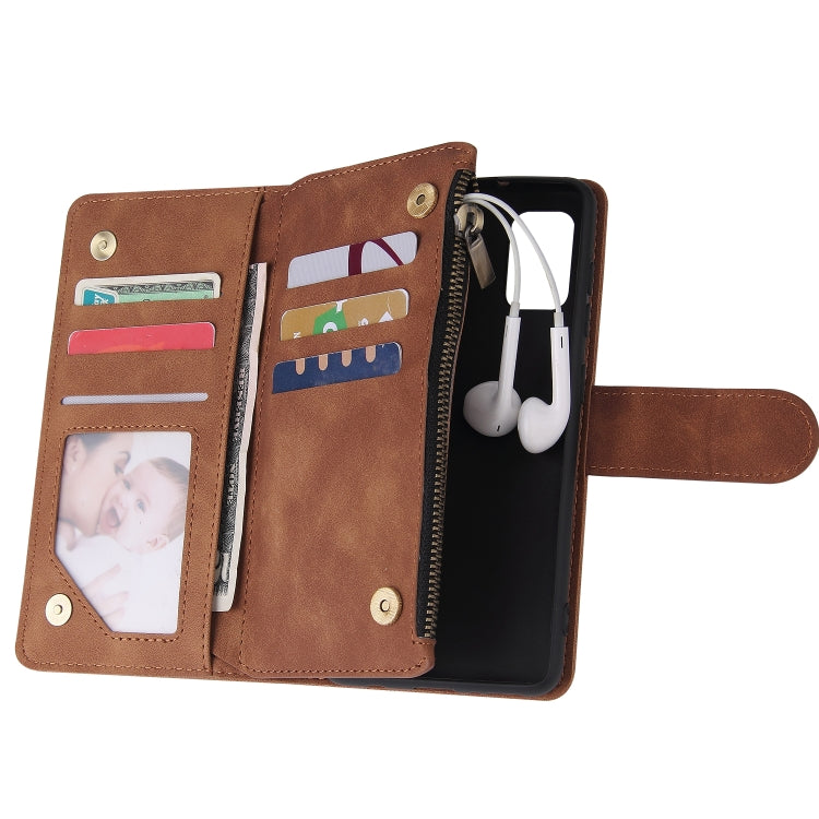 For Galaxy A41 Multifunctional Horizontal Flip Leather Case, with Card Slot & Holder & Zipper Wallet & Photo Frame