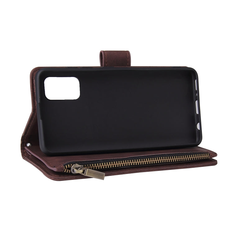 For Galaxy A41 Multifunctional Horizontal Flip Leather Case, with Card Slot & Holder & Zipper Wallet & Photo Frame