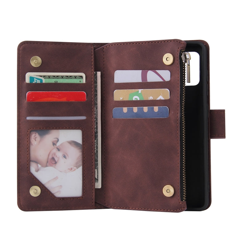 For Galaxy A41 Multifunctional Horizontal Flip Leather Case, with Card Slot & Holder & Zipper Wallet & Photo Frame