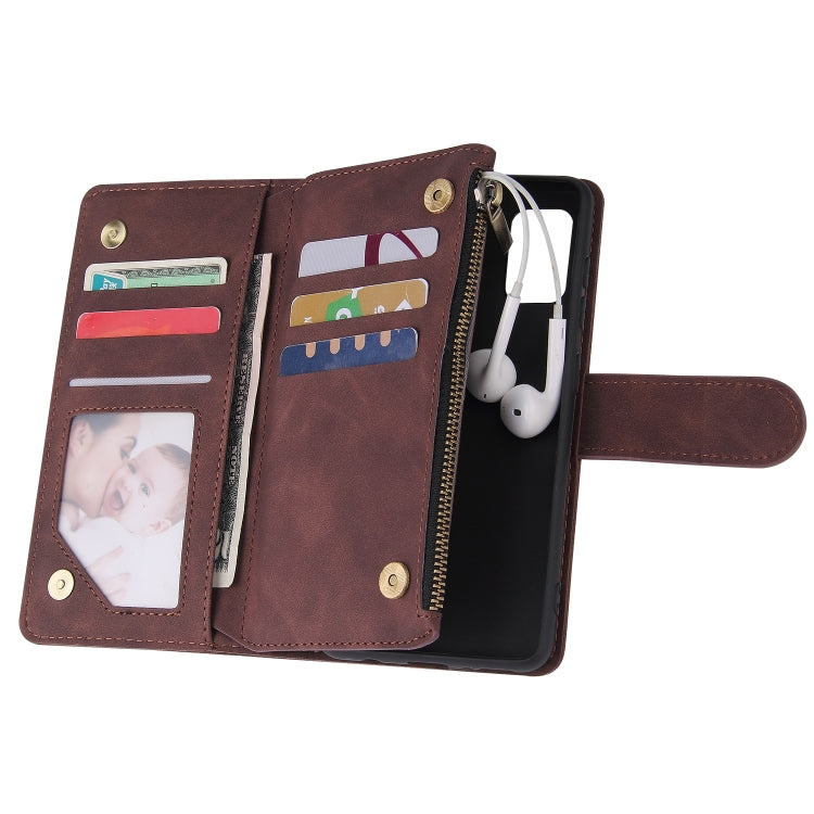For Galaxy A41 Multifunctional Horizontal Flip Leather Case, with Card Slot & Holder & Zipper Wallet & Photo Frame
