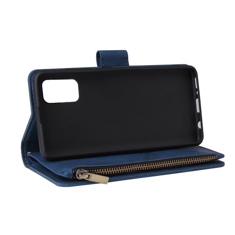 For Galaxy A41 Multifunctional Horizontal Flip Leather Case, with Card Slot & Holder & Zipper Wallet & Photo Frame
