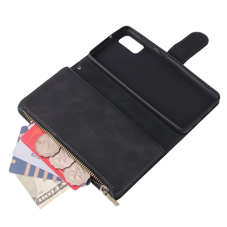 For Galaxy A41 Multifunctional Horizontal Flip Leather Case, with Card Slot & Holder & Zipper Wallet & Photo Frame