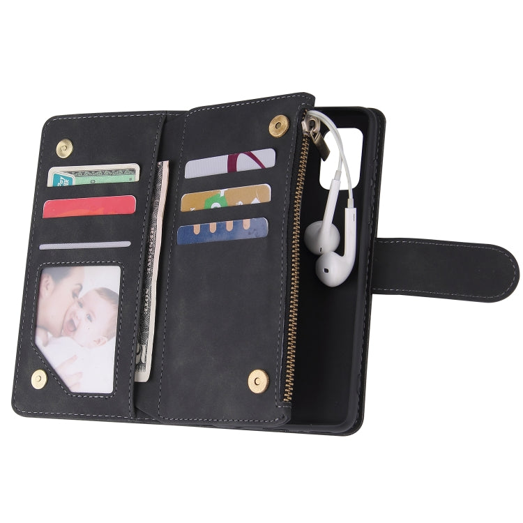 For Galaxy A41 Multifunctional Horizontal Flip Leather Case, with Card Slot & Holder & Zipper Wallet & Photo Frame