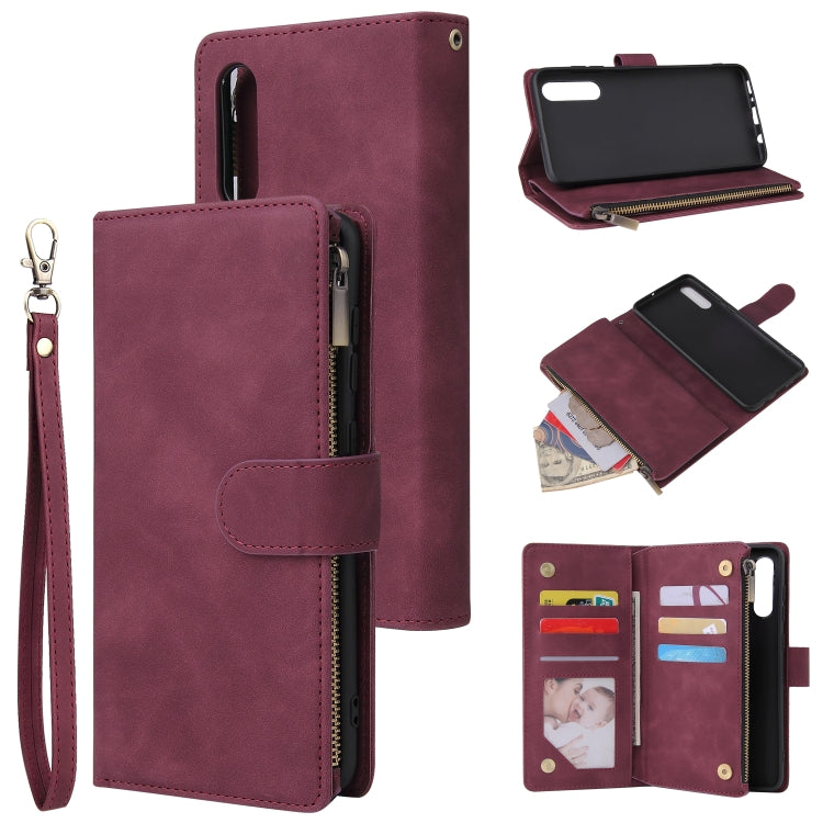 For Galaxy A70S Multifunctional Horizontal Flip Leather Case, with Card Slot & Holder & Zipper Wallet & Photo Frame