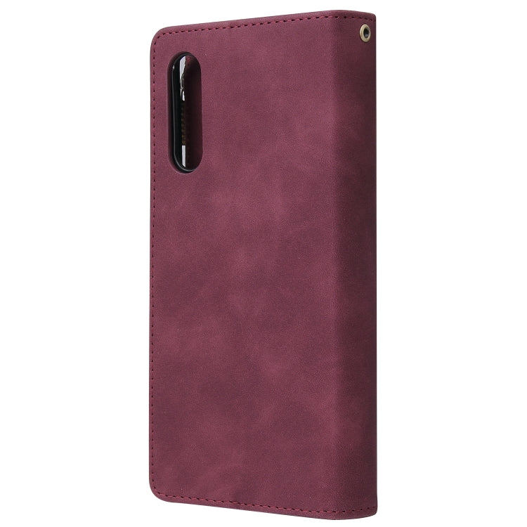 For Galaxy A70S Multifunctional Horizontal Flip Leather Case, with Card Slot & Holder & Zipper Wallet & Photo Frame