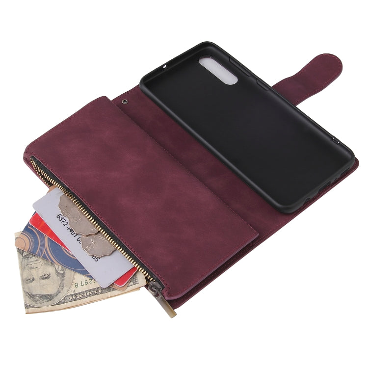 For Galaxy A70S Multifunctional Horizontal Flip Leather Case, with Card Slot & Holder & Zipper Wallet & Photo Frame