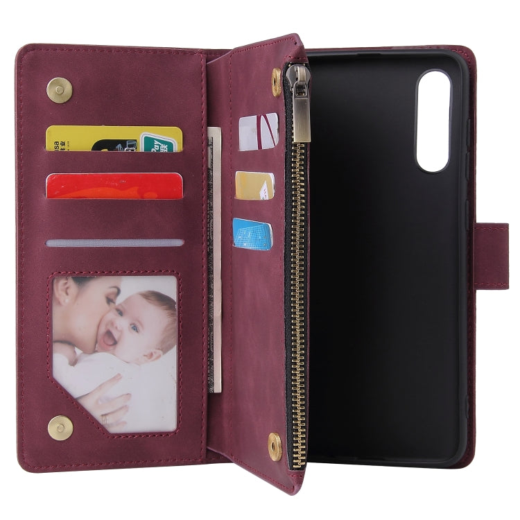 For Galaxy A70S Multifunctional Horizontal Flip Leather Case, with Card Slot & Holder & Zipper Wallet & Photo Frame