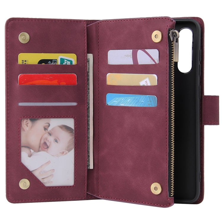 For Galaxy A70S Multifunctional Horizontal Flip Leather Case, with Card Slot & Holder & Zipper Wallet & Photo Frame