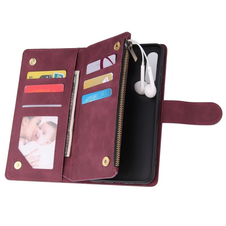 For Galaxy A70S Multifunctional Horizontal Flip Leather Case, with Card Slot & Holder & Zipper Wallet & Photo Frame