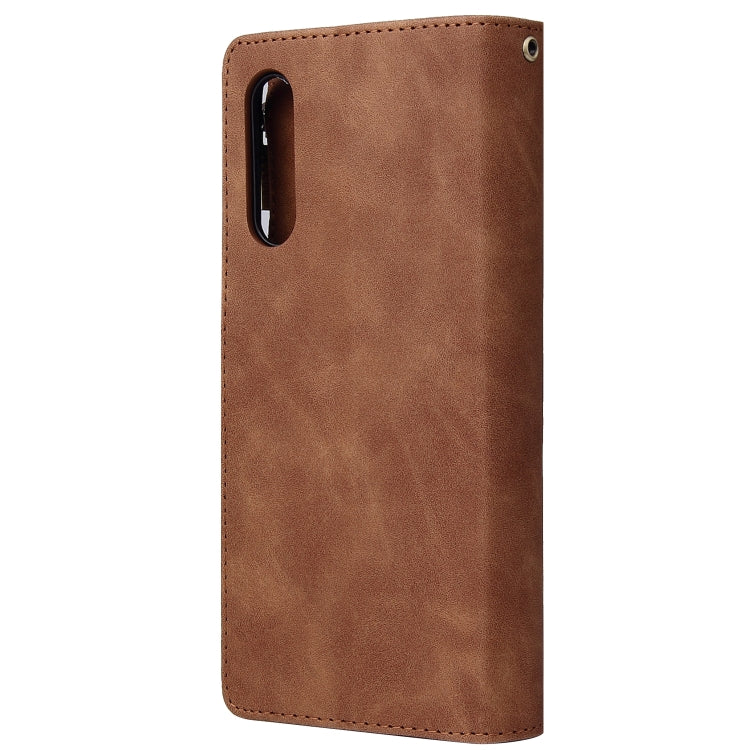 For Galaxy A70S Multifunctional Horizontal Flip Leather Case, with Card Slot & Holder & Zipper Wallet & Photo Frame