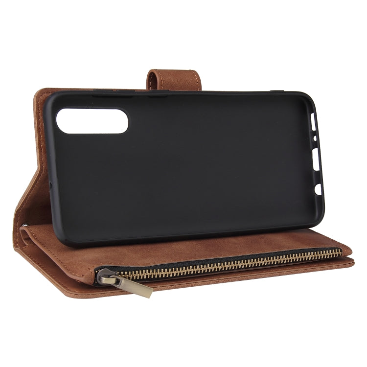 For Galaxy A70S Multifunctional Horizontal Flip Leather Case, with Card Slot & Holder & Zipper Wallet & Photo Frame