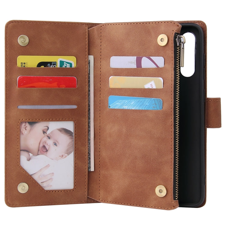 For Galaxy A70S Multifunctional Horizontal Flip Leather Case, with Card Slot & Holder & Zipper Wallet & Photo Frame