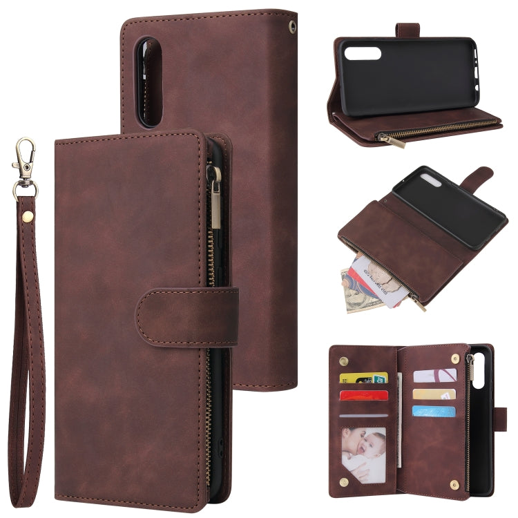 For Galaxy A70S Multifunctional Horizontal Flip Leather Case, with Card Slot & Holder & Zipper Wallet & Photo Frame