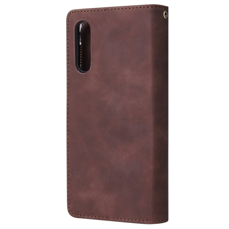 For Galaxy A70S Multifunctional Horizontal Flip Leather Case, with Card Slot & Holder & Zipper Wallet & Photo Frame