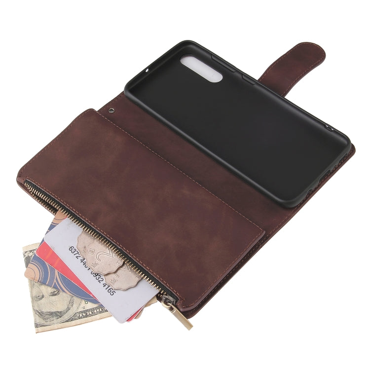 For Galaxy A70S Multifunctional Horizontal Flip Leather Case, with Card Slot & Holder & Zipper Wallet & Photo Frame