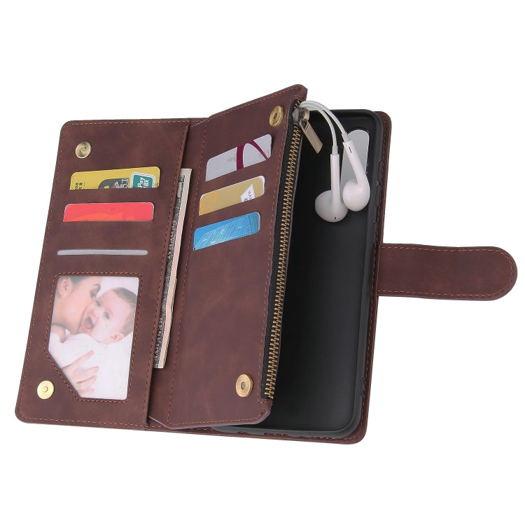 For Galaxy A70S Multifunctional Horizontal Flip Leather Case, with Card Slot & Holder & Zipper Wallet & Photo Frame