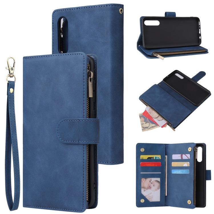 For Galaxy A70S Multifunctional Horizontal Flip Leather Case, with Card Slot & Holder & Zipper Wallet & Photo Frame