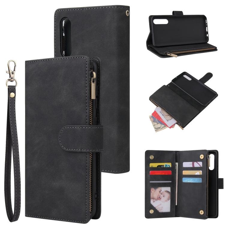 For Galaxy A70S Multifunctional Horizontal Flip Leather Case, with Card Slot & Holder & Zipper Wallet & Photo Frame
