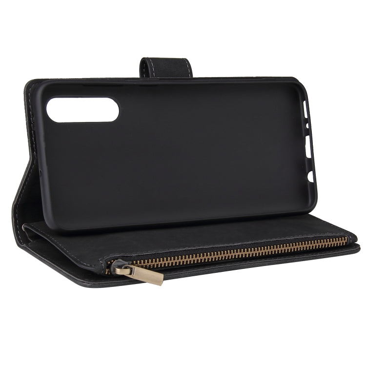 For Galaxy A70S Multifunctional Horizontal Flip Leather Case, with Card Slot & Holder & Zipper Wallet & Photo Frame