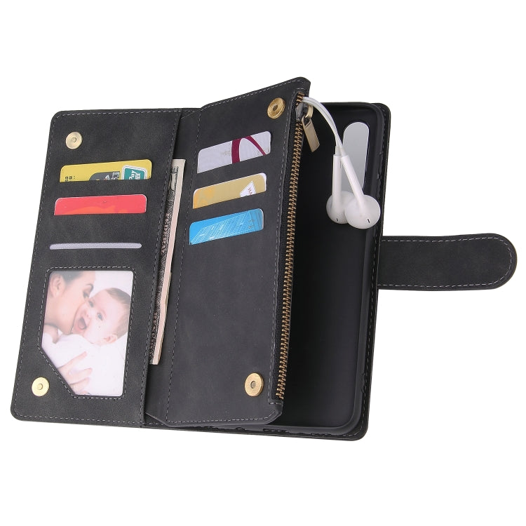 For Galaxy A70S Multifunctional Horizontal Flip Leather Case, with Card Slot & Holder & Zipper Wallet & Photo Frame