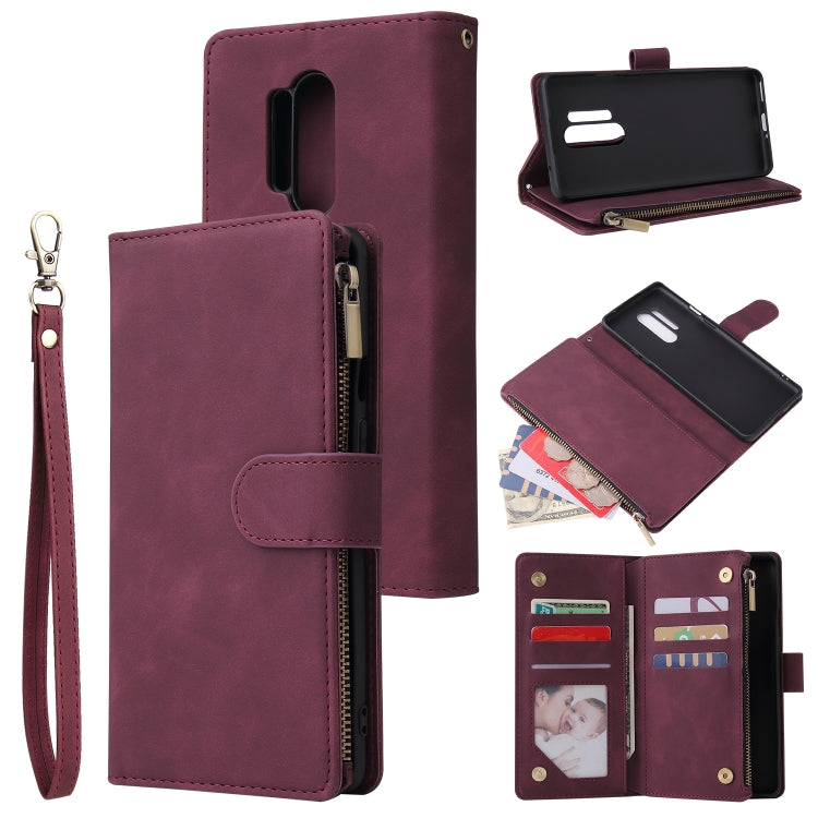 For OnePlus 8 Pro Multifunctional Horizontal Flip Leather Case, with Card Slot & Holder & Zipper Wallet & Photo Frame