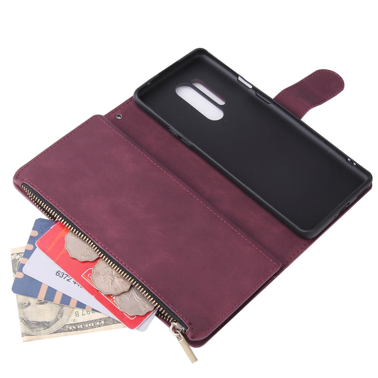For OnePlus 8 Pro Multifunctional Horizontal Flip Leather Case, with Card Slot & Holder & Zipper Wallet & Photo Frame