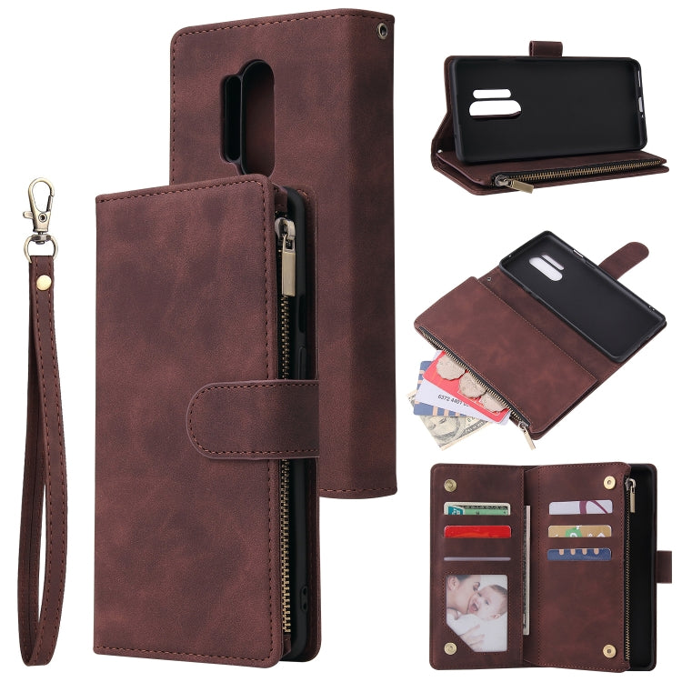 For OnePlus 8 Pro Multifunctional Horizontal Flip Leather Case, with Card Slot & Holder & Zipper Wallet & Photo Frame