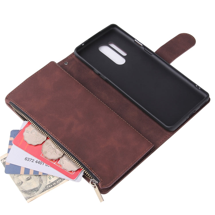 For OnePlus 8 Pro Multifunctional Horizontal Flip Leather Case, with Card Slot & Holder & Zipper Wallet & Photo Frame