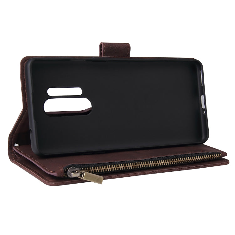 For OnePlus 8 Pro Multifunctional Horizontal Flip Leather Case, with Card Slot & Holder & Zipper Wallet & Photo Frame
