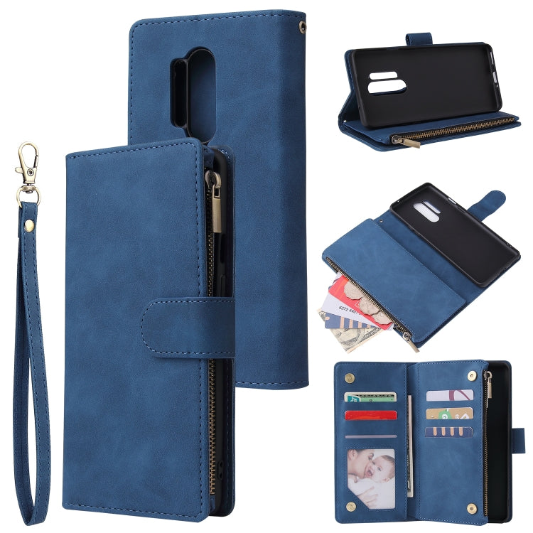 For OnePlus 8 Pro Multifunctional Horizontal Flip Leather Case, with Card Slot & Holder & Zipper Wallet & Photo Frame