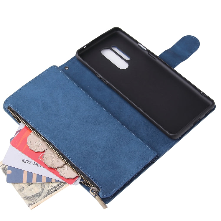 For OnePlus 8 Pro Multifunctional Horizontal Flip Leather Case, with Card Slot & Holder & Zipper Wallet & Photo Frame