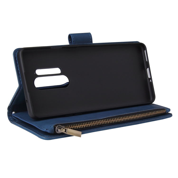 For OnePlus 8 Pro Multifunctional Horizontal Flip Leather Case, with Card Slot & Holder & Zipper Wallet & Photo Frame