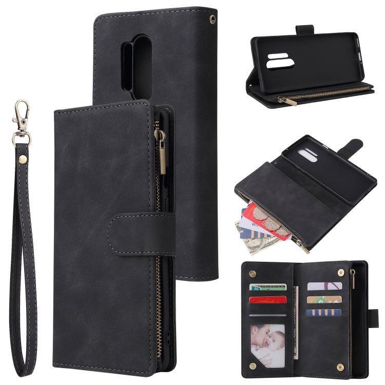 For OnePlus 8 Pro Multifunctional Horizontal Flip Leather Case, with Card Slot & Holder & Zipper Wallet & Photo Frame