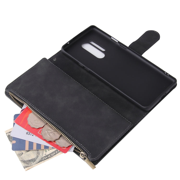 For OnePlus 8 Pro Multifunctional Horizontal Flip Leather Case, with Card Slot & Holder & Zipper Wallet & Photo Frame