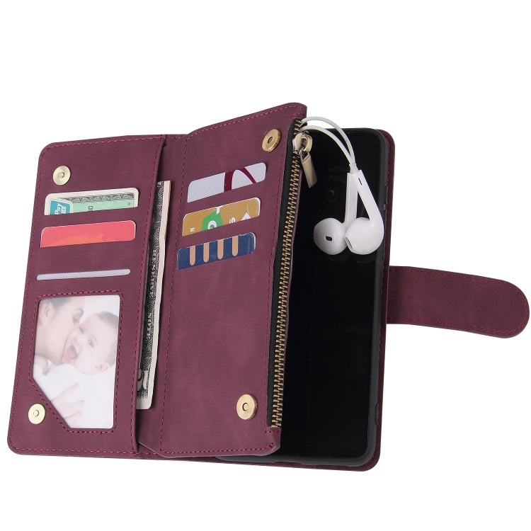 For Huawei P40 Multifunctional Horizontal Flip Leather Case, with Card Slot & Holder & Zipper Wallet & Photo Frame