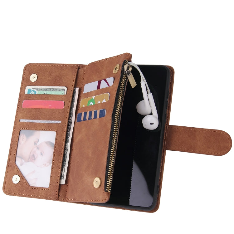 For Huawei P40 Multifunctional Horizontal Flip Leather Case, with Card Slot & Holder & Zipper Wallet & Photo Frame