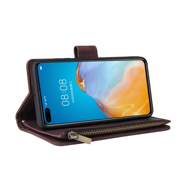 For Huawei P40 Multifunctional Horizontal Flip Leather Case, with Card Slot & Holder & Zipper Wallet & Photo Frame