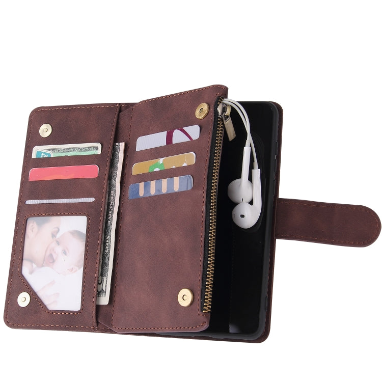 For Huawei P40 Multifunctional Horizontal Flip Leather Case, with Card Slot & Holder & Zipper Wallet & Photo Frame
