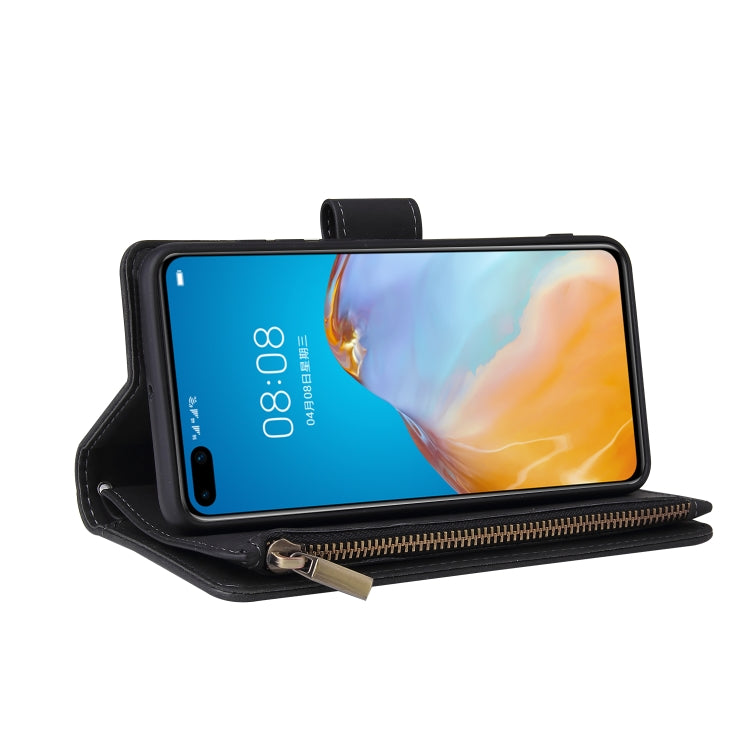 For Huawei P40 Multifunctional Horizontal Flip Leather Case, with Card Slot & Holder & Zipper Wallet & Photo Frame
