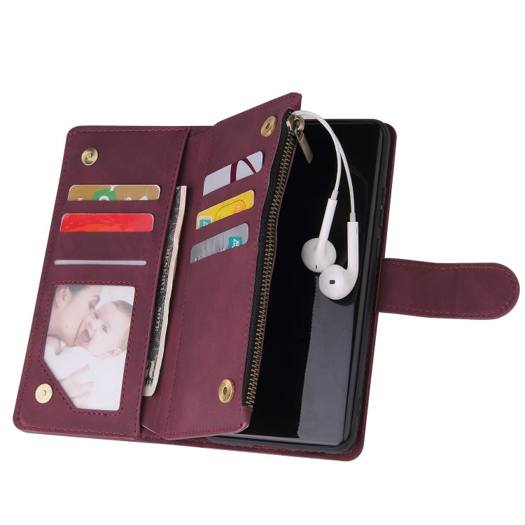For Huawei P40 Pro Multifunctional Horizontal Flip Leather Case, with Card Slot & Holder & Zipper Wallet & Photo Frame