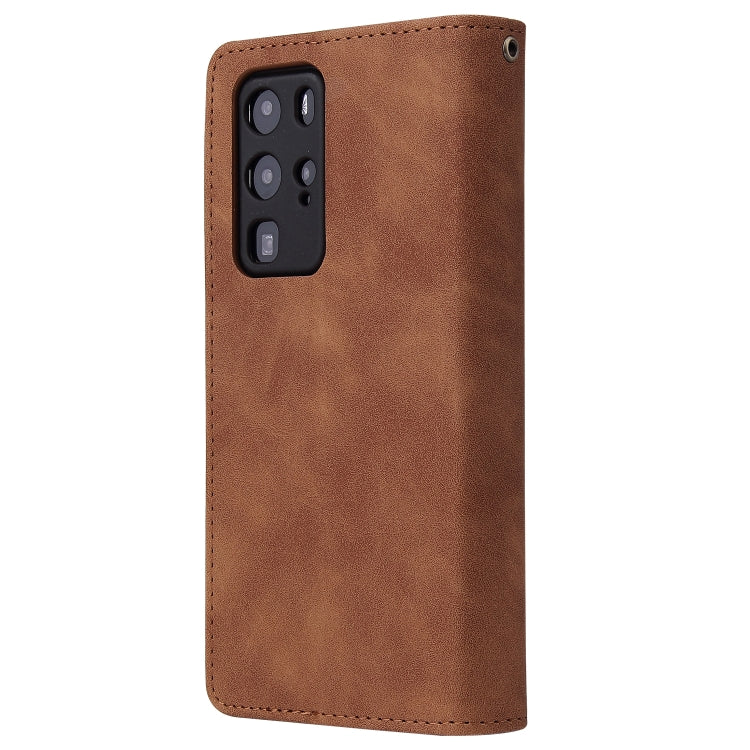 For Huawei P40 Pro Multifunctional Horizontal Flip Leather Case, with Card Slot & Holder & Zipper Wallet & Photo Frame