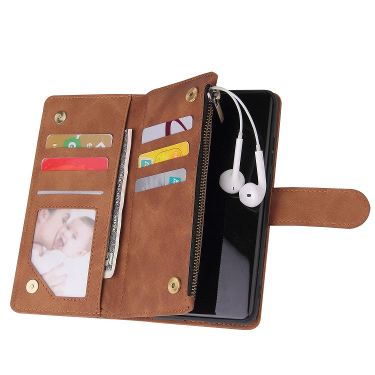 For Huawei P40 Pro Multifunctional Horizontal Flip Leather Case, with Card Slot & Holder & Zipper Wallet & Photo Frame