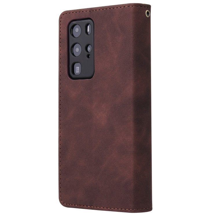 For Huawei P40 Pro Multifunctional Horizontal Flip Leather Case, with Card Slot & Holder & Zipper Wallet & Photo Frame