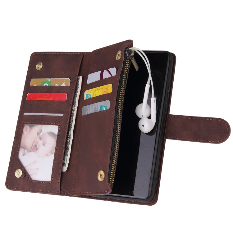 For Huawei P40 Pro Multifunctional Horizontal Flip Leather Case, with Card Slot & Holder & Zipper Wallet & Photo Frame