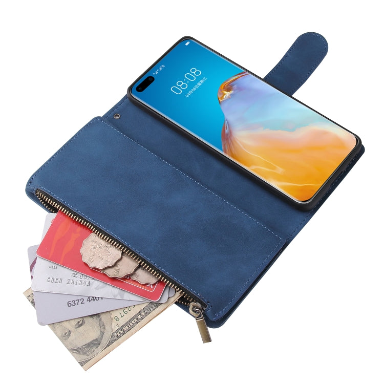 For Huawei P40 Pro Multifunctional Horizontal Flip Leather Case, with Card Slot & Holder & Zipper Wallet & Photo Frame