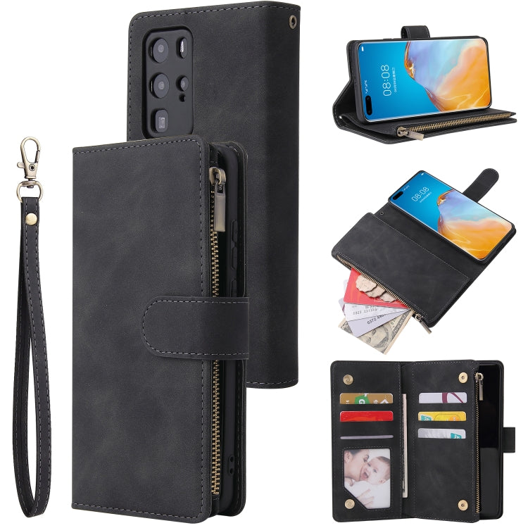 For Huawei P40 Pro Multifunctional Horizontal Flip Leather Case, with Card Slot & Holder & Zipper Wallet & Photo Frame