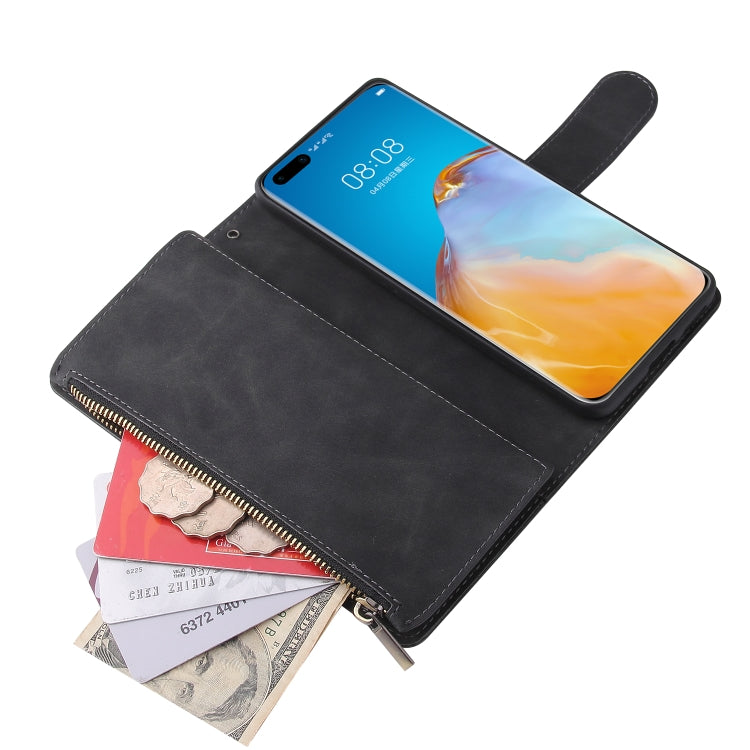 For Huawei P40 Pro Multifunctional Horizontal Flip Leather Case, with Card Slot & Holder & Zipper Wallet & Photo Frame