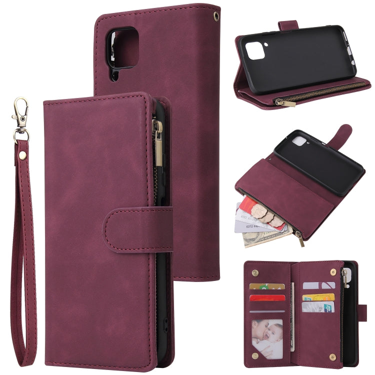 For Huawei P40 Lite Multifunctional Horizontal Flip Leather Case, with Card Slot & Holder & Zipper Wallet & Photo Frame