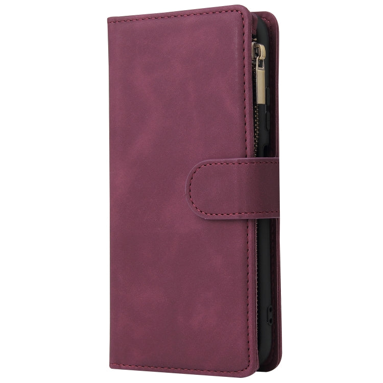 For Huawei P40 Lite Multifunctional Horizontal Flip Leather Case, with Card Slot & Holder & Zipper Wallet & Photo Frame